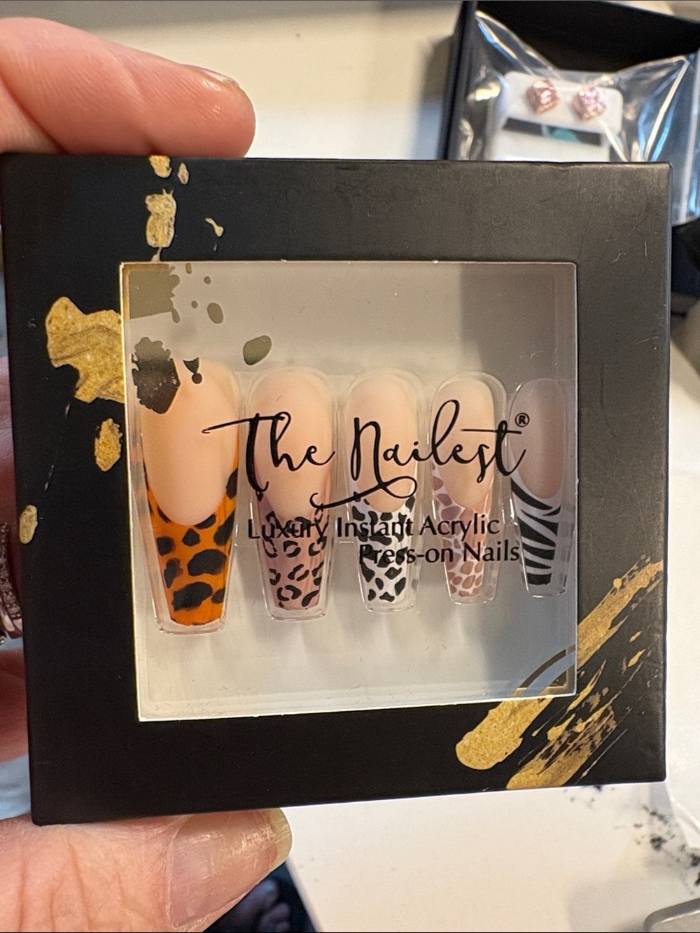 Leopard & Zebra Nude Press-On Nails - 5 Pack